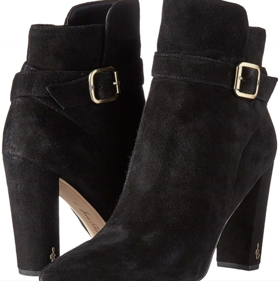 Sam Edelman Rita Black Suede Bootie - Picture 4 of 6